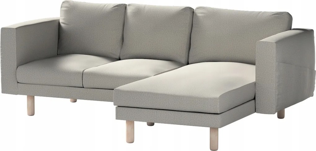 Dekoria Norsborg 3 személyes kanapé huzat Ikea székkel, szürke