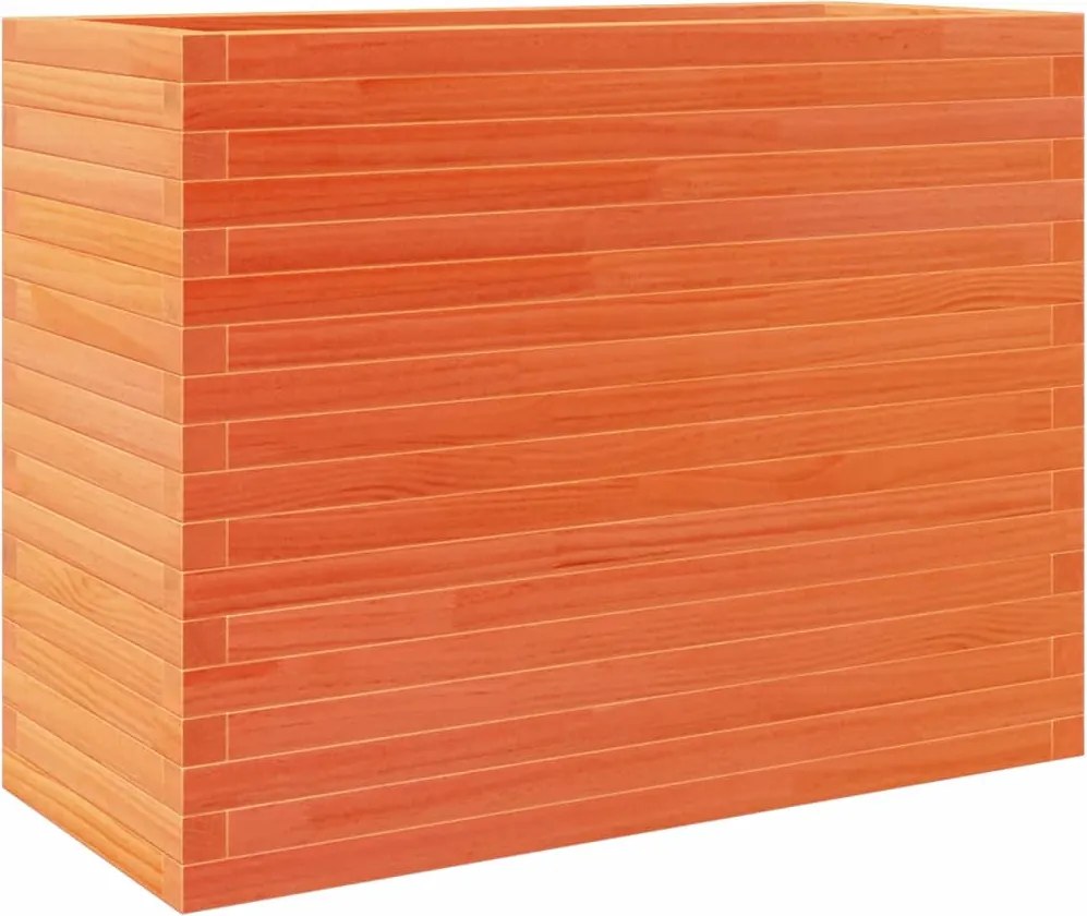 vidaXL viaszbarna tömör fenyőfa kerti virágtartó 90 x 40 x 68,5 cm