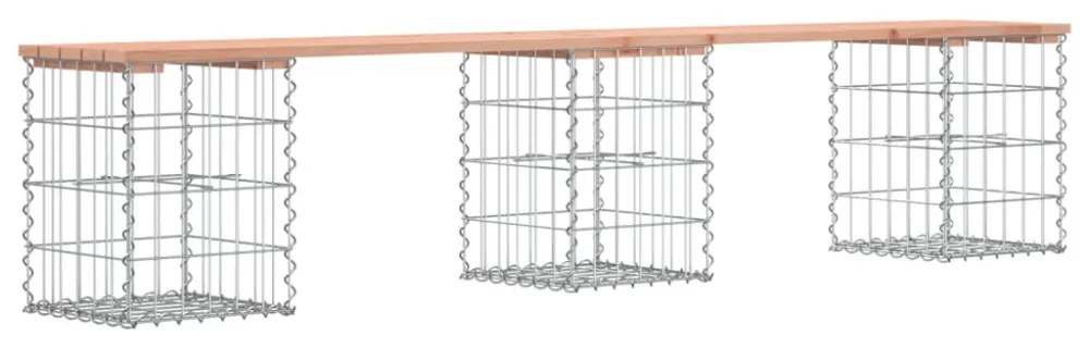 tömör duglászfenyő gabion kerti pad 203x31x42 cm