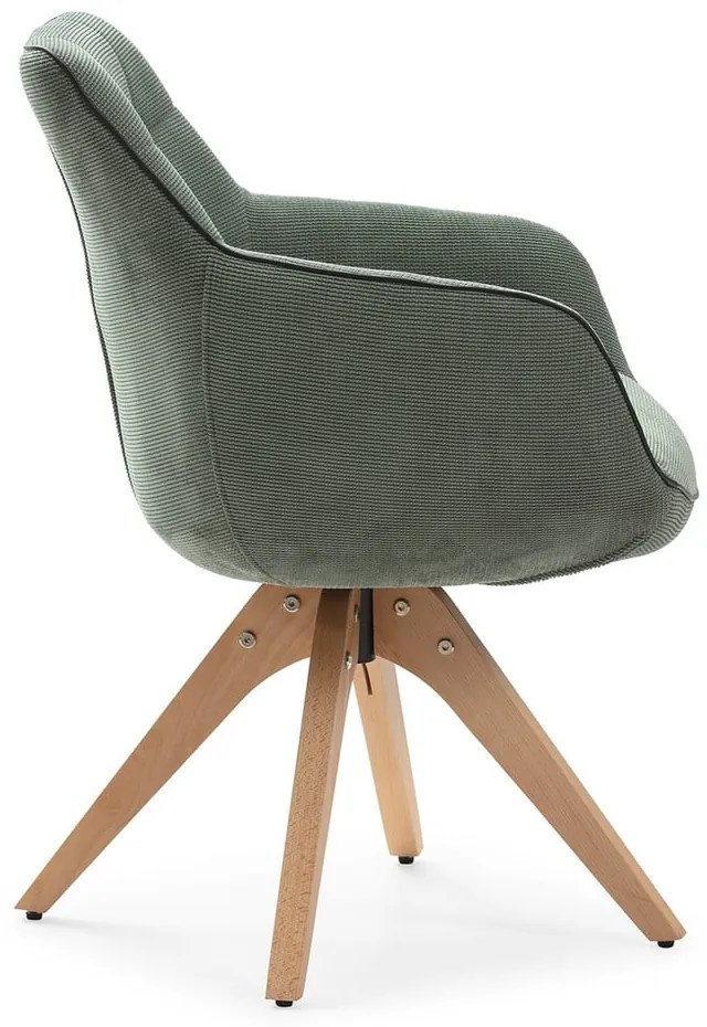 Zöld kárpitozott karfás étkezőfotel szett 2 db-os Donatelo – Marckeric