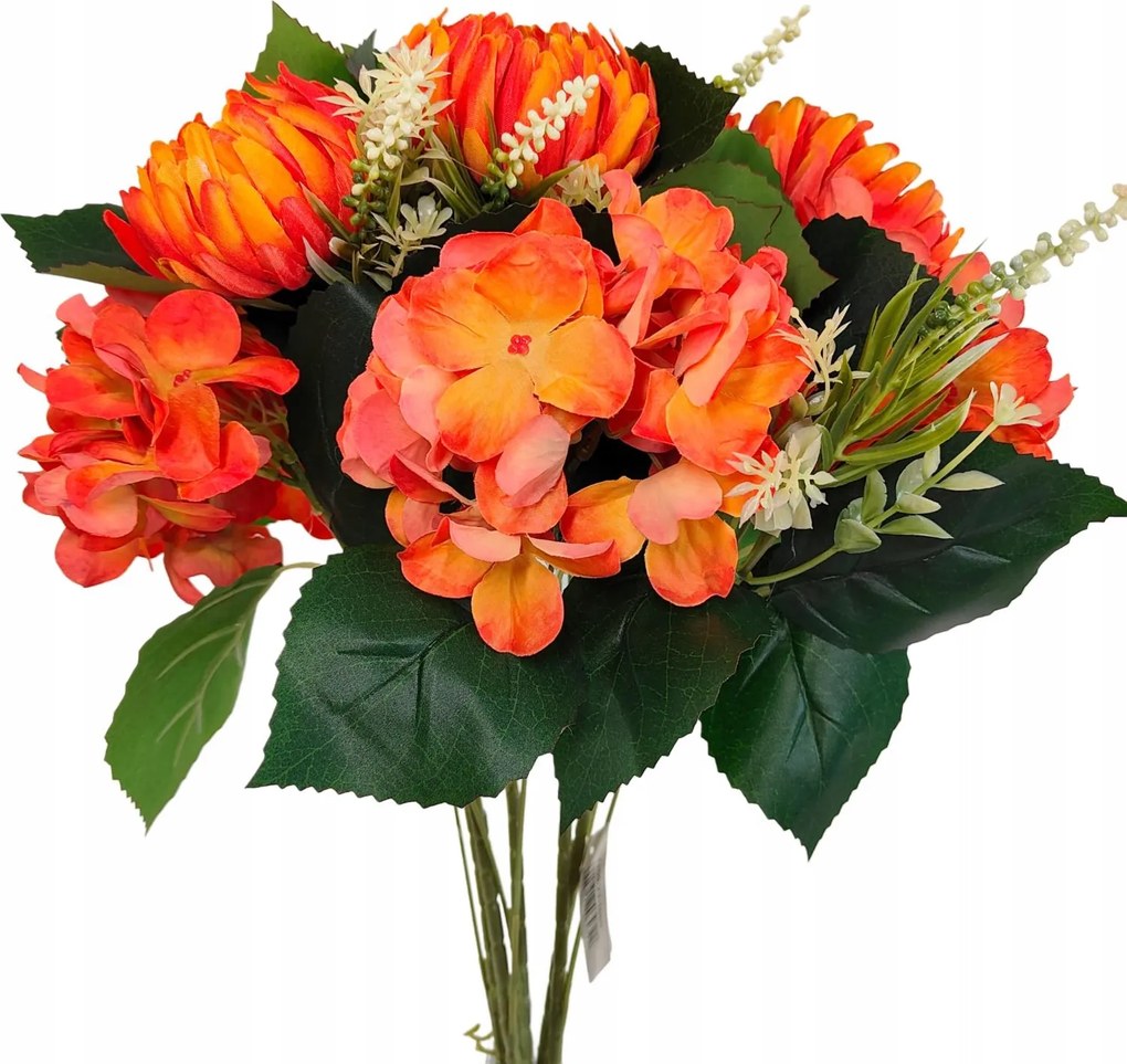 Chizantém csokor hortenzia narancssárga 1080-2