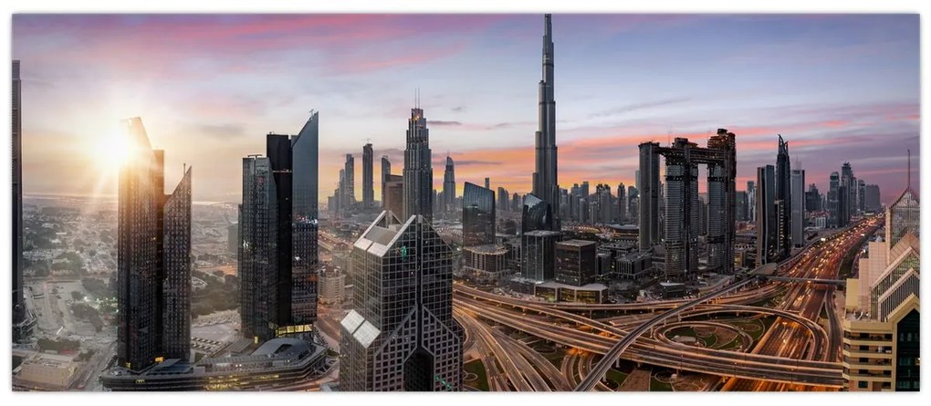 Kép - Dubai panorámája (120x50 cm)