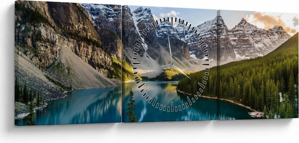 Kép - Kanada, Banff Nemzeti Park, Moraine Lake (órával) (90x30 cm)