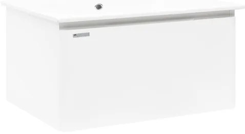 Naturel Ancona Fürdőszobaszekrény mosdóval 100x45x46 cm fehér fényes ANCONA2100DVB