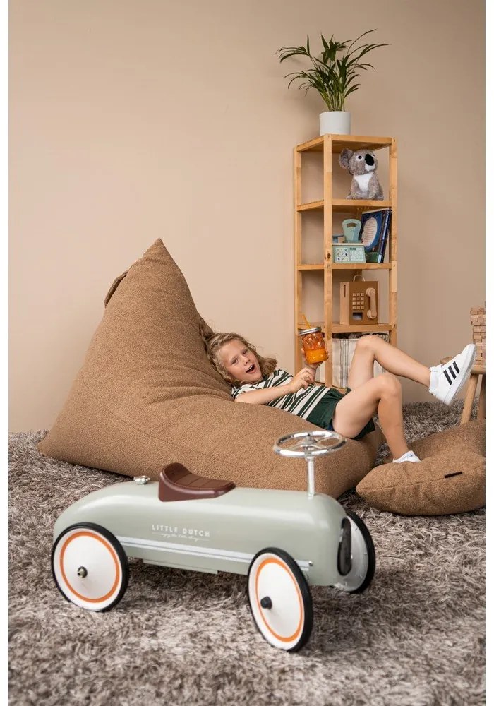 Krémszínű buklé babzsákfotel Razz – SLOWDOWN