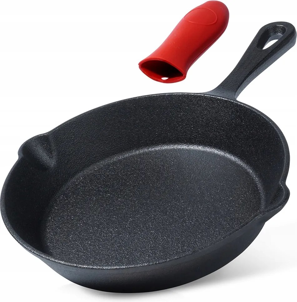 Öntöttvas Gáz Indukciós Serpenyő Grill Tűzhely Sütő Tányér 20 cm