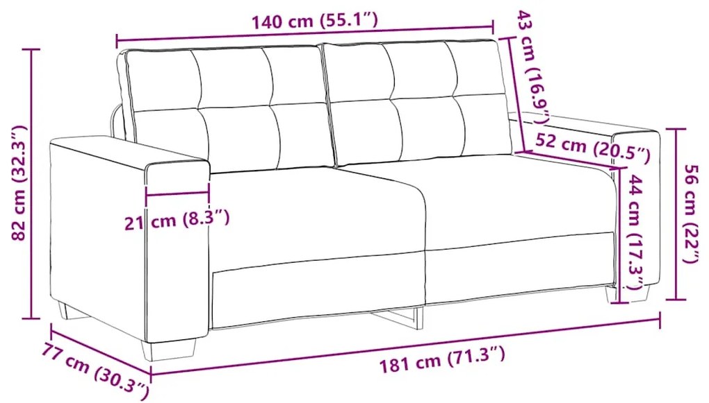 borvörös szövet loveseat kanapé 140 cm