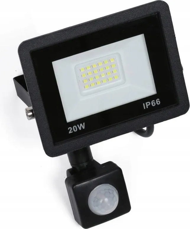 BLS-20W-Black 20W Led fényvető mozgás- és szürkületérzékelővel 2db