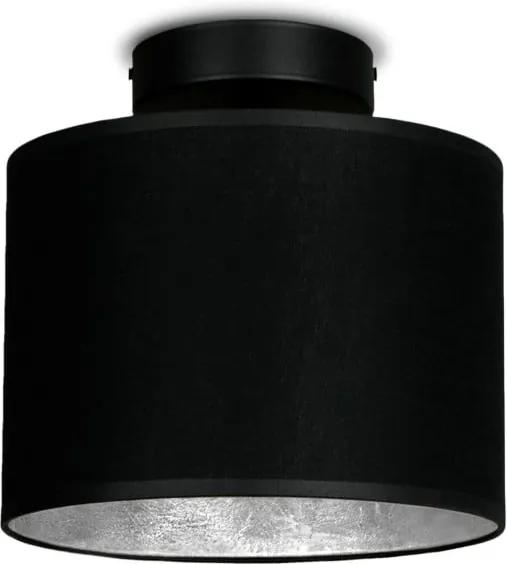 MIKA Elementary XS CP fekete mennyezeti lámpa, ezüstszínű részletekkel, ⌀ 20 cm - Sotto Luce