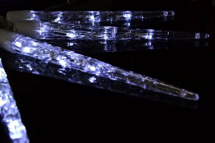 NEXOS Fénydekoráció jégcsapok hideg fehér 8 funkció