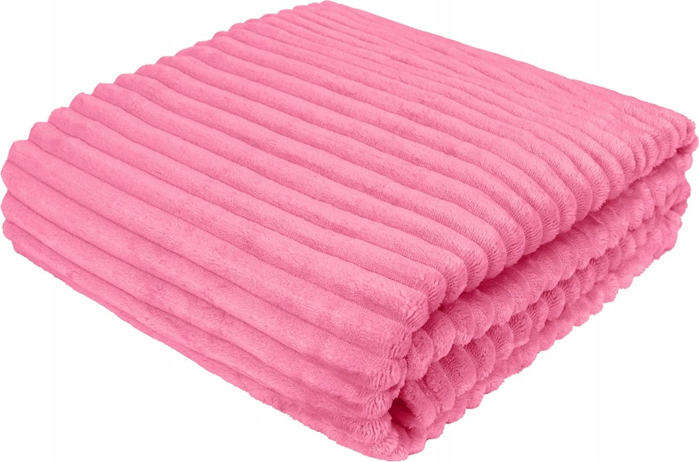 Polár takaró Hullám 170x210 púderrózsaszín