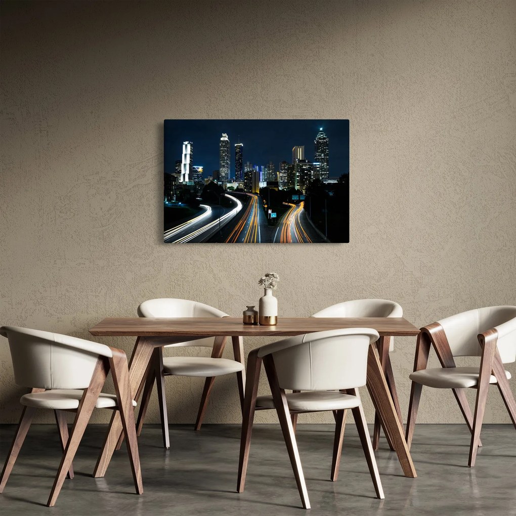Éjszakai metropolisz képe (90x60 cm)