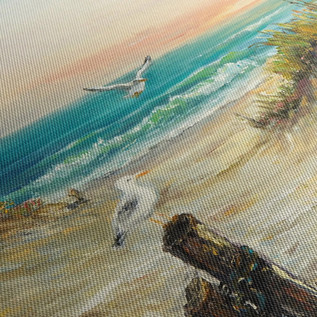 Kép - homokos tengerpart (120x50 cm)