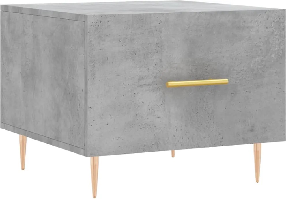vidaXL betonszürke szerelt fa dohányzóasztal 50 x 50 x 40 cm