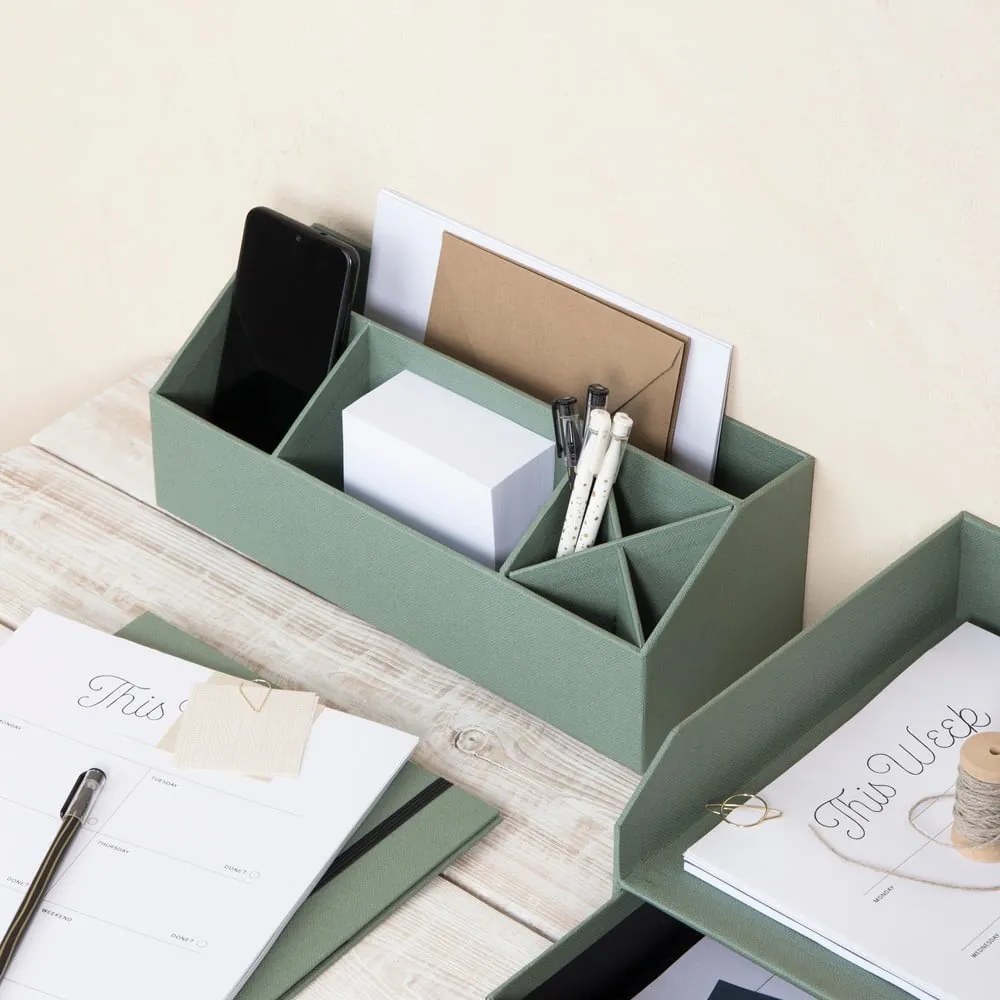 Zöld karton rendszerező írószerekhez Elisa Canvas Paper Laminate – Bigso
