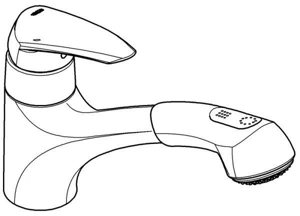 GROHE 32257001 - EURODISC mosogató csaptelep, fényes króm