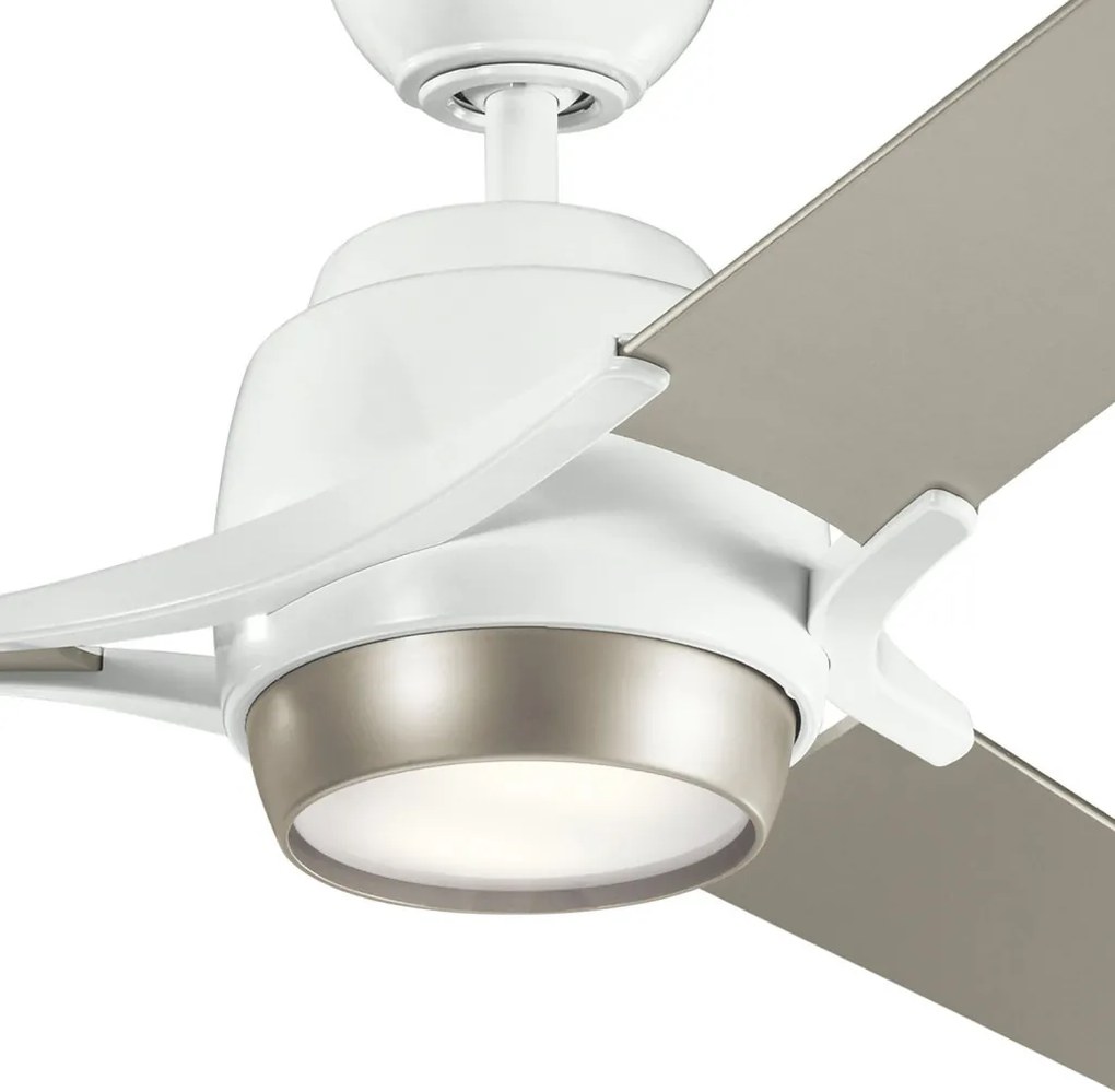 KICHLER KLF-ZEUS-60-WHT ZEUS Ventilátoros lámpa Fehér, Ezüst LED IP20