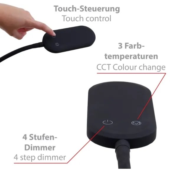 Briloner 1297-015 - állítható fényerőjű LED állólámpa LED/6,6W/230V