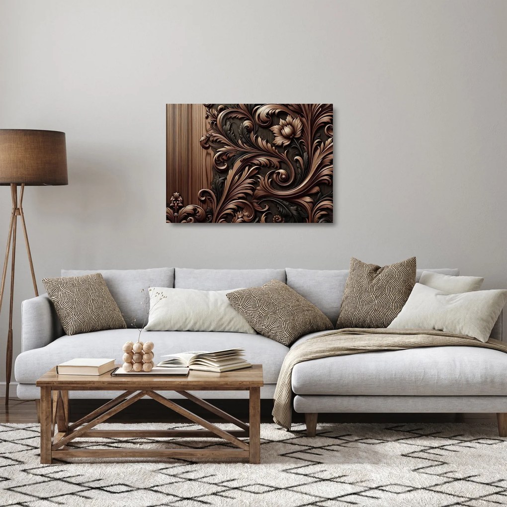 Üveg kép - Faminta minta (70x50 cm)