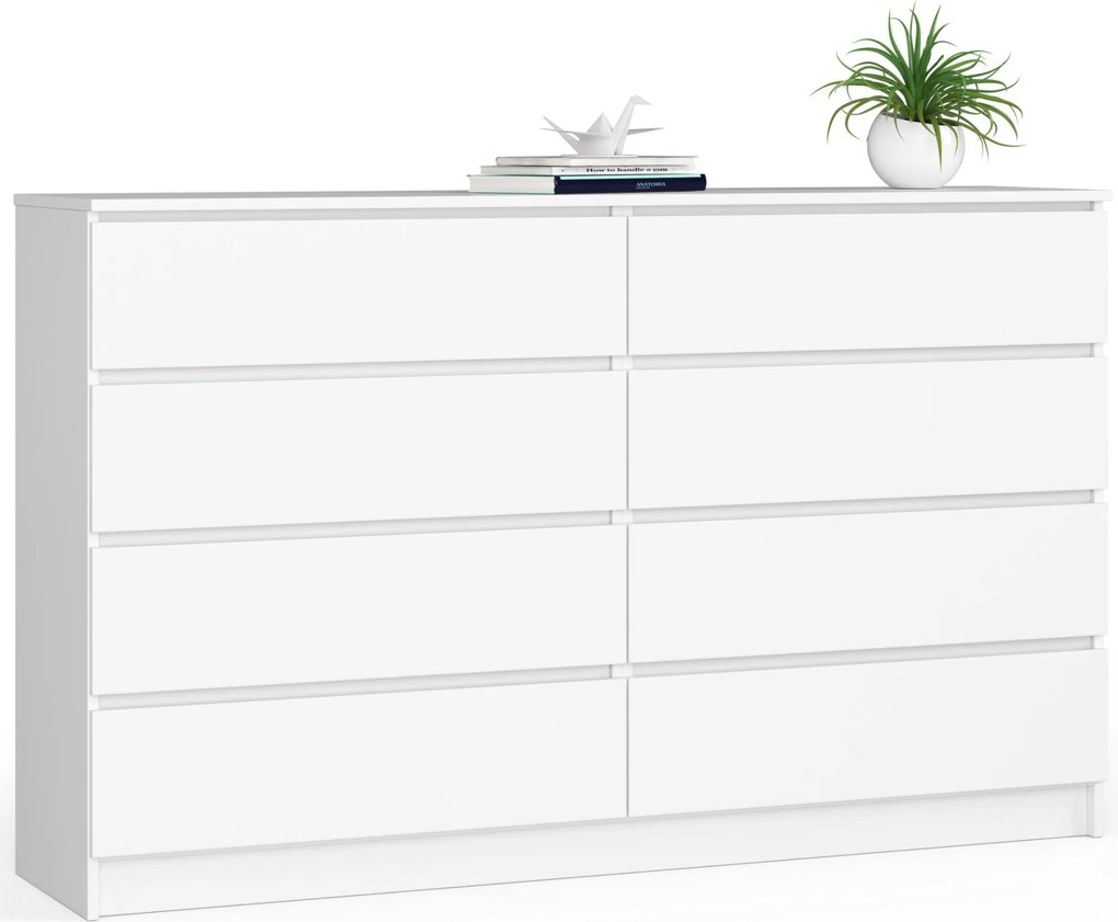 Komód K160 8SZ Clp Pk Fehér Akd