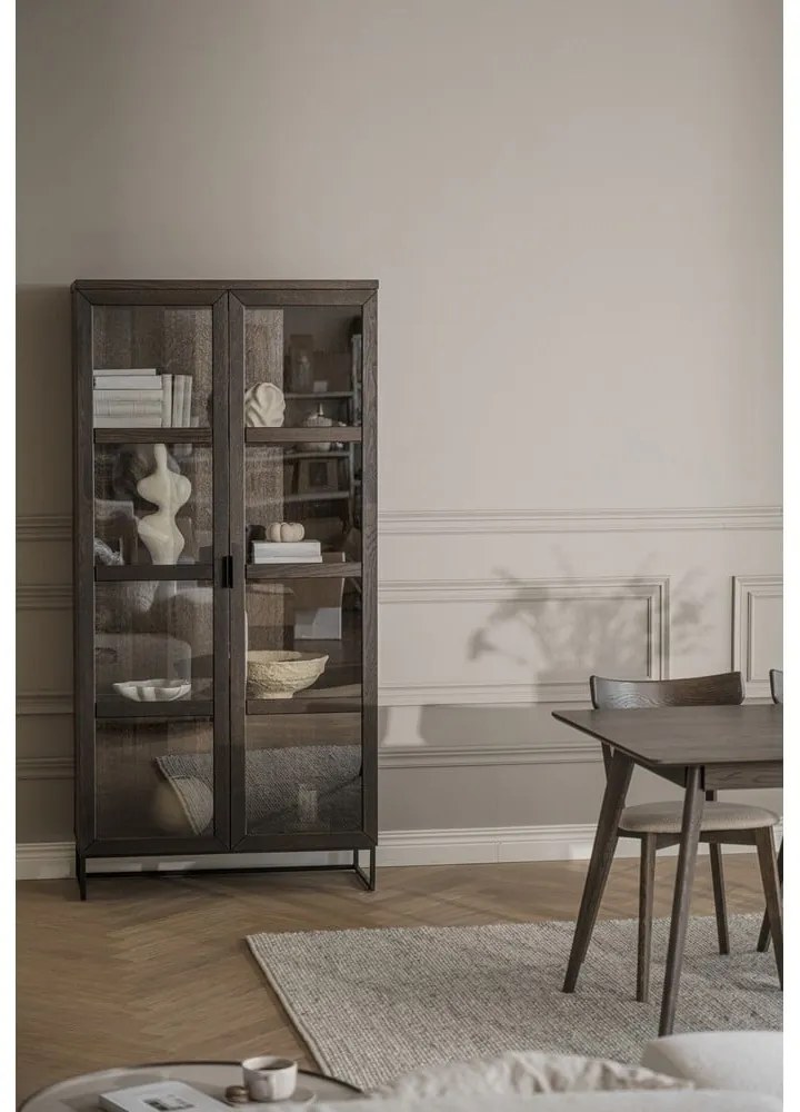 Barna tölgyfa tálalószekrény 95x195 cm Everett – Rowico