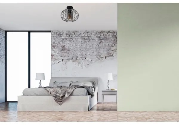 Felületre szerelhető csillár CORRINI 1xE27/60W/230V átm. 25 cm fekete/szürke