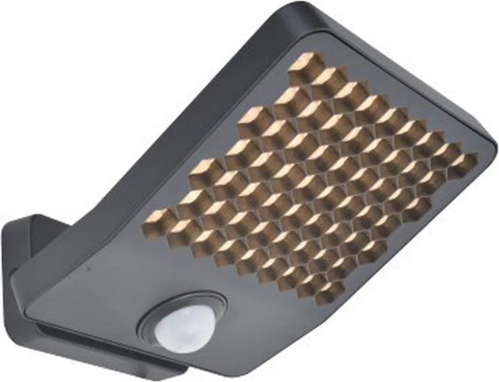 LUTEC 7801608118 ATLANTIS Fali Lámpa Mozgásérzékelővel Szürke LED IP44