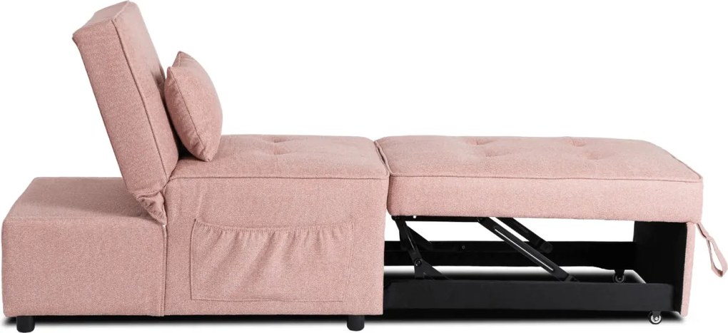 Dönthető, alvófunkciós fotel iberis 67 cm rózsaszín, fotel