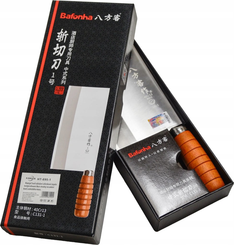 Konyhai Bárd Szakács Kés Erős 21CM Rozsdamentes Acél Hús Zöldség Éles