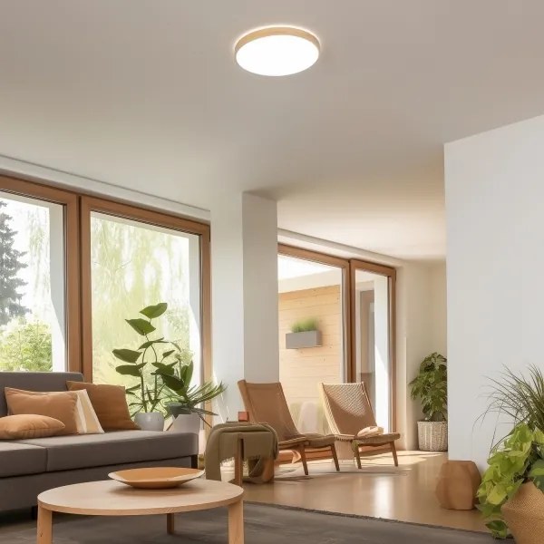 Brilagi - Fényerőszabályozható LED mennyezeti lámpatest PINE LED/24W/230V + távirányító