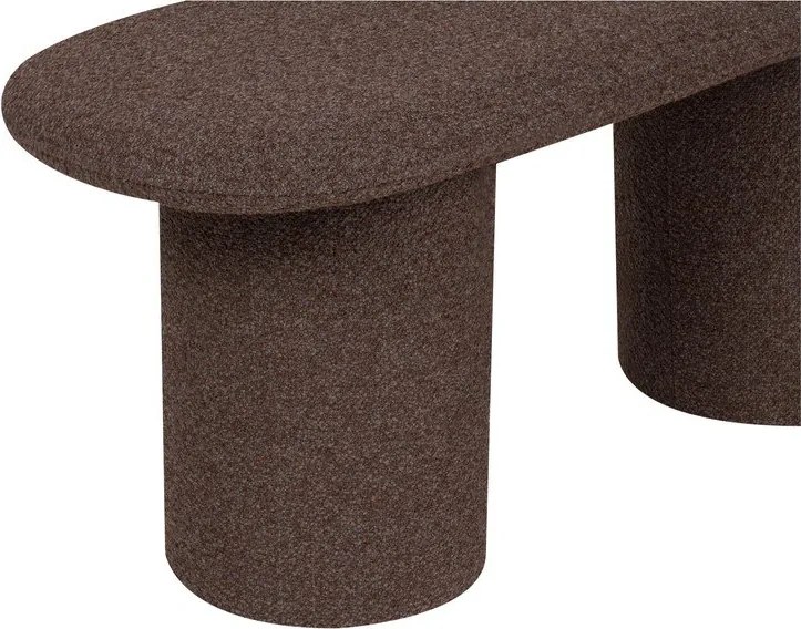 Barna buklé párnázott pad Rull – noo.ma