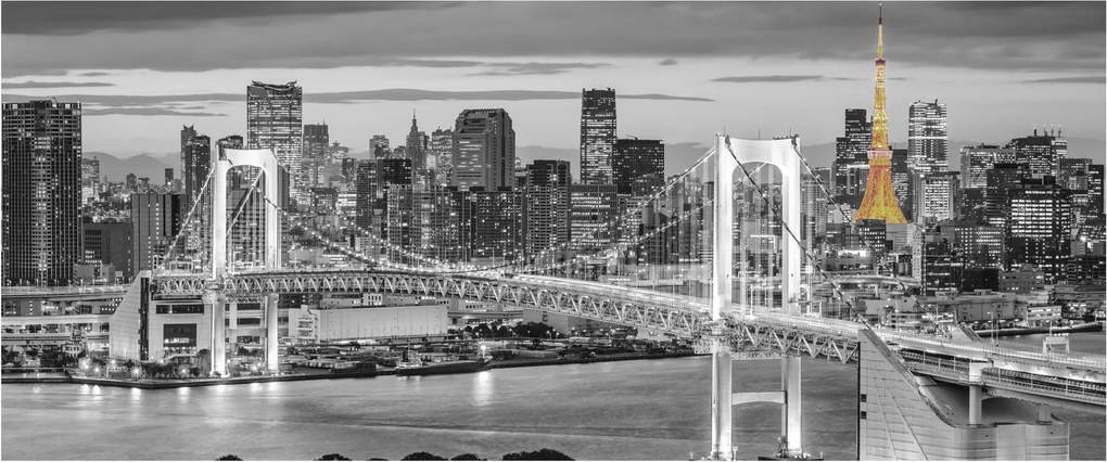 Kép - A nagyváros a sárga toronnyal (120x50 cm)
