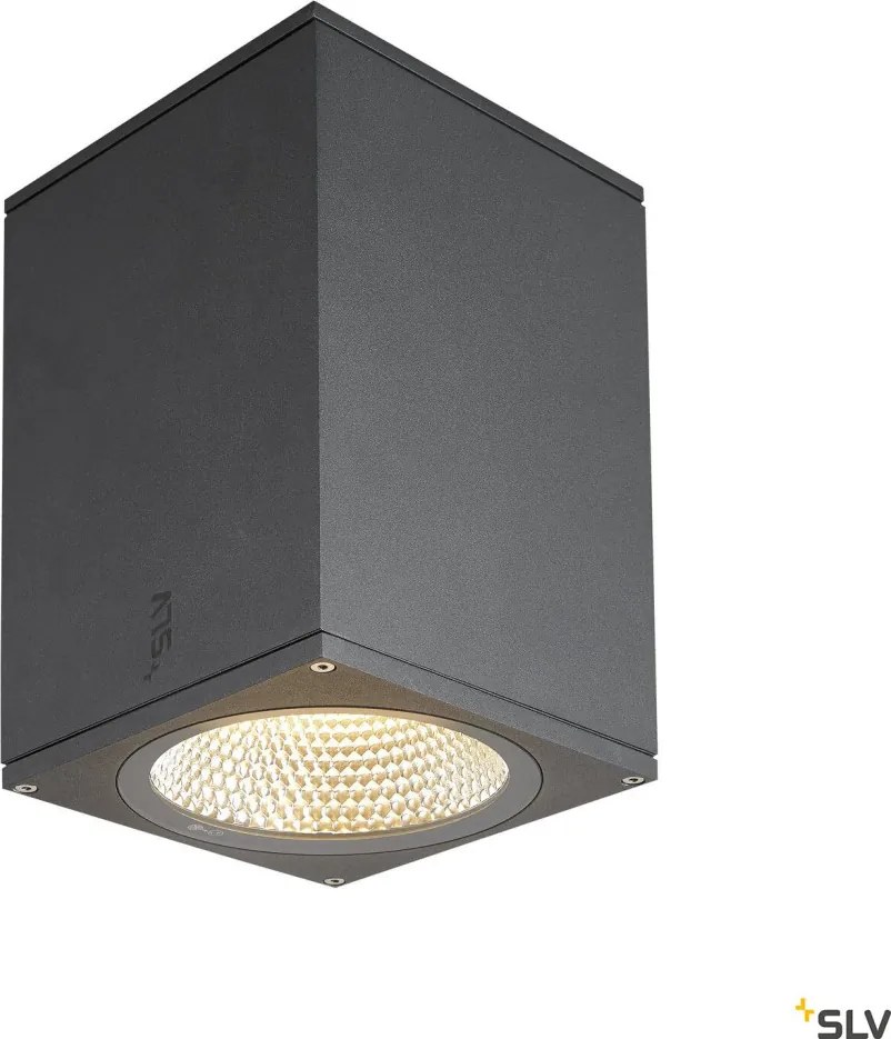 SLV 1003439 ENOLA SQUARE Modern Kültéri Mennyezeti Lámpa Antracit, Átlátszó LED IP65