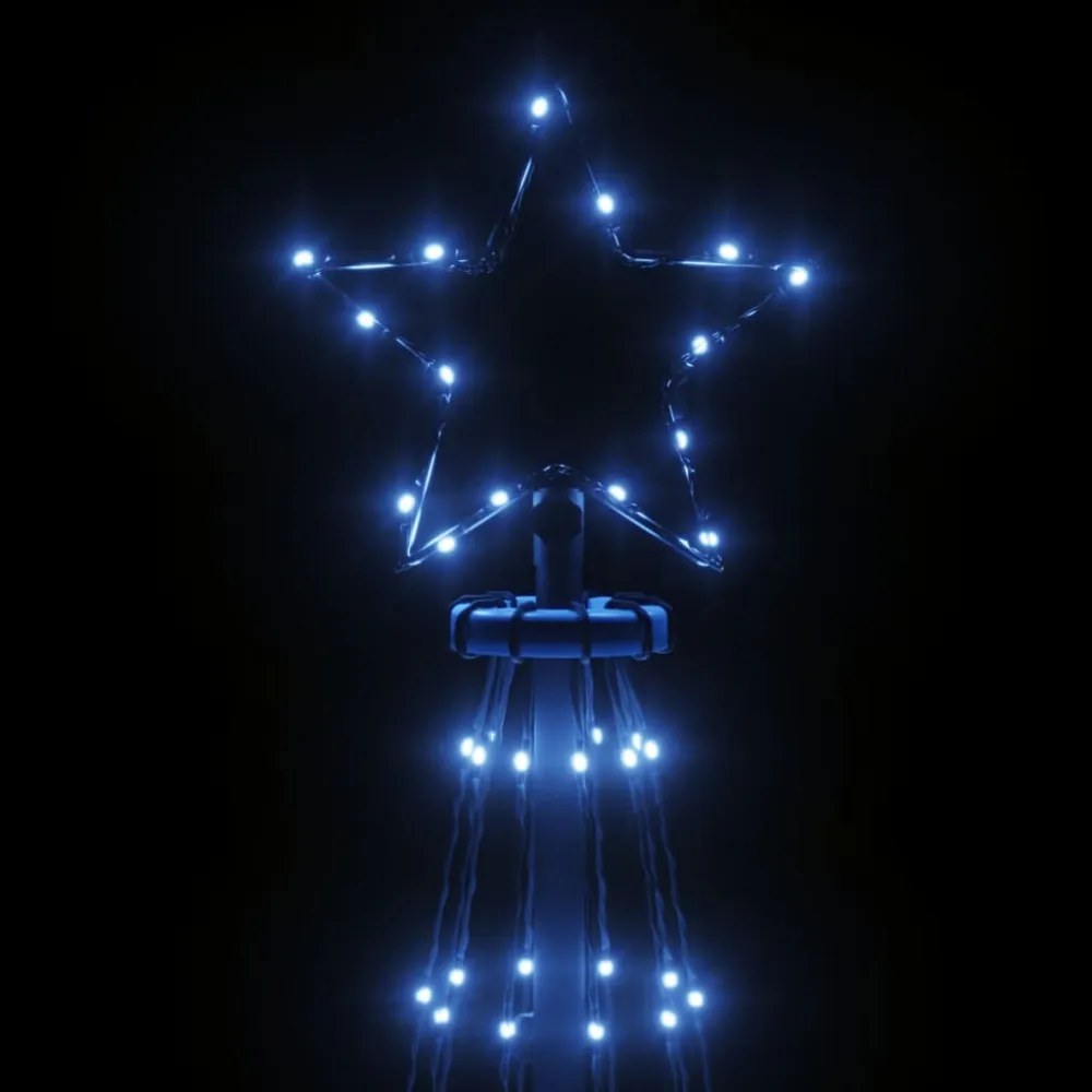 kék fényű karácsonyfa tüskével 108 LED-del 180 cm