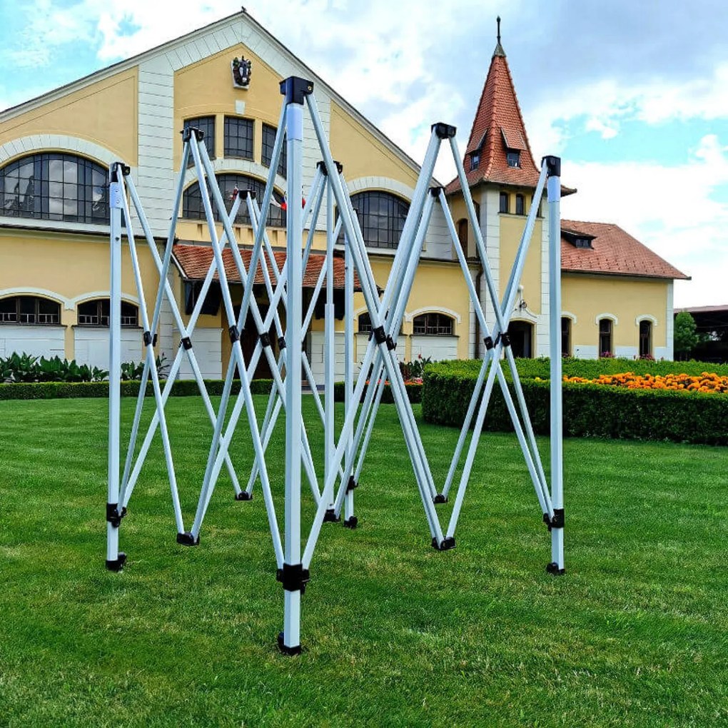 Szerelhető sátor 3x3m Ünnepségekre: Vízálló Védelem és Villámgyors Összecsukás - plusz 3 oldalfal - Kék