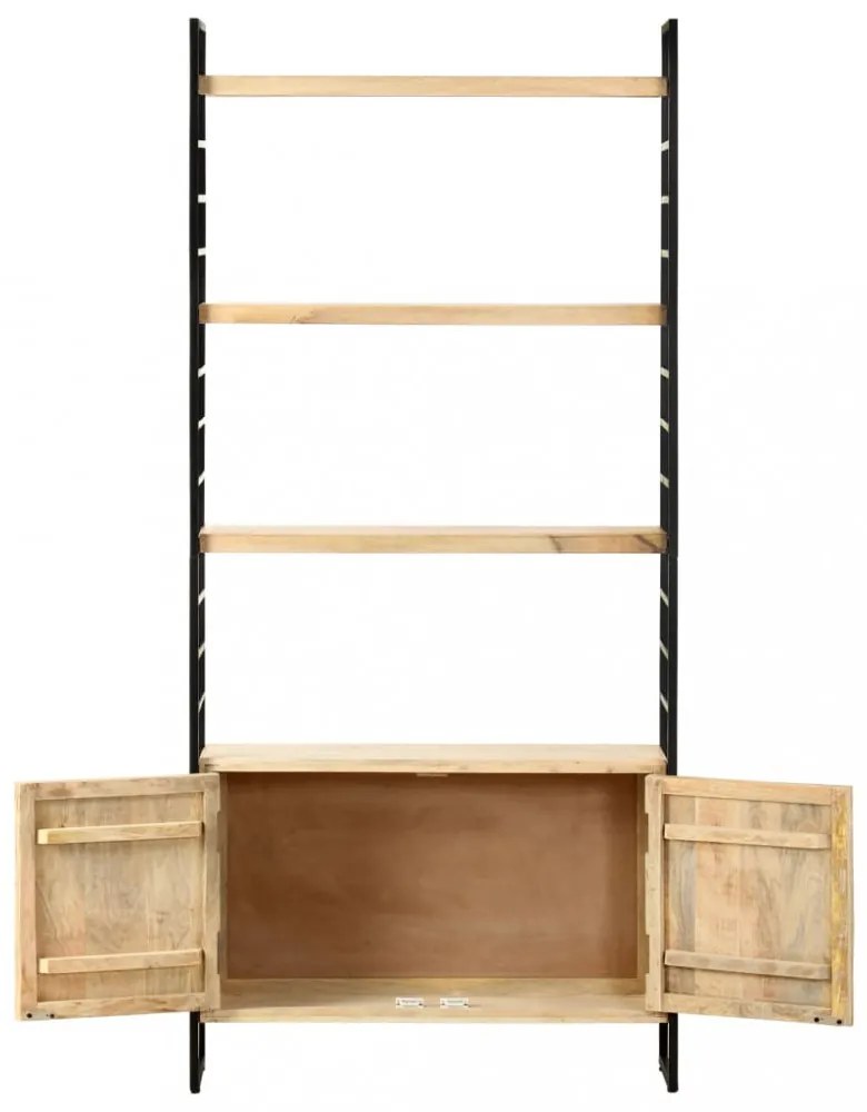 4-szintes tömör mangófa könyvespolc 80 x 30 x 180 cm