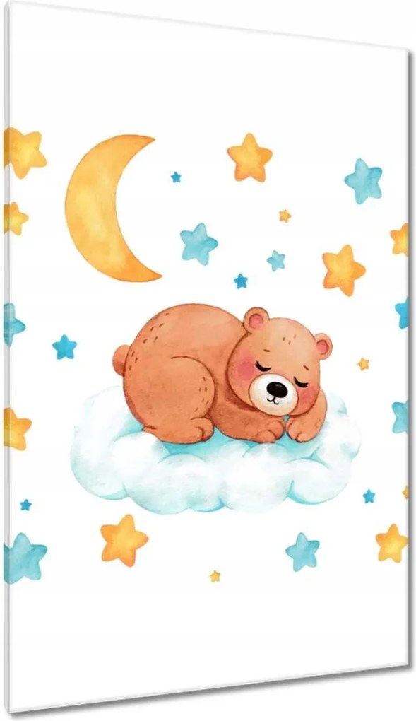 Vászonkép 80x120 Aranyos mackó elment aludni