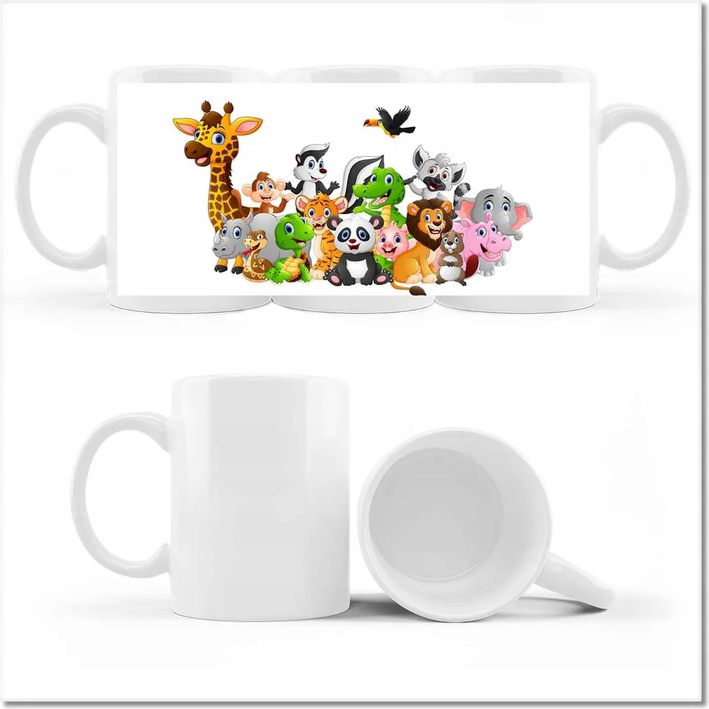 Fotó bögre Vidám állatcsoport