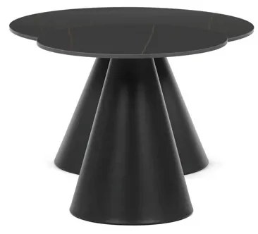 Dohányzóasztal 70×70×40,5 cm, Kerámia Márvány. CT-F4118 BK