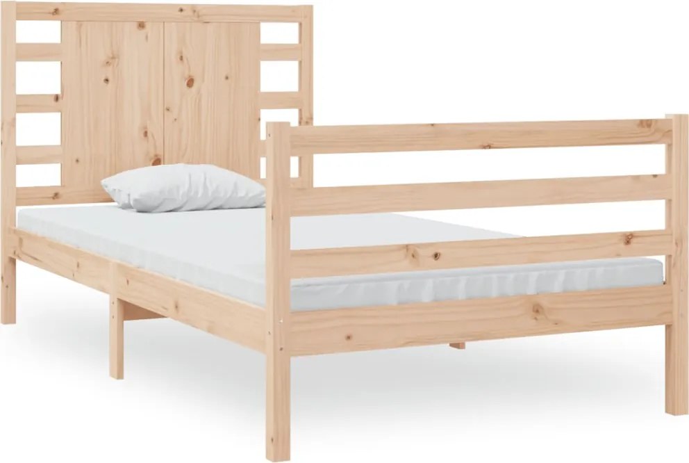 vidaXL tömör fenyőfa ágykeret matrac nélkül 90 x 190 cm
