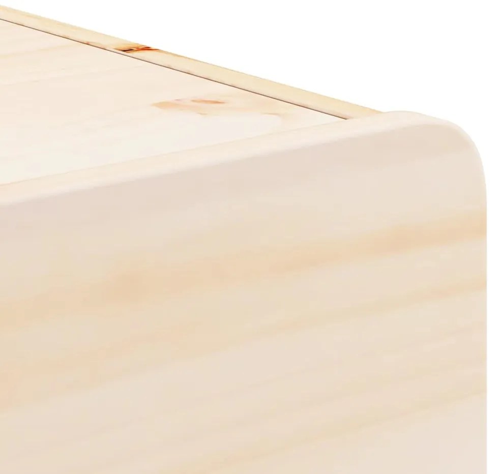 Éjjeli asztal 2 pcs Barna 39 x 34 x 16.5 cm Tömör fenyőfa