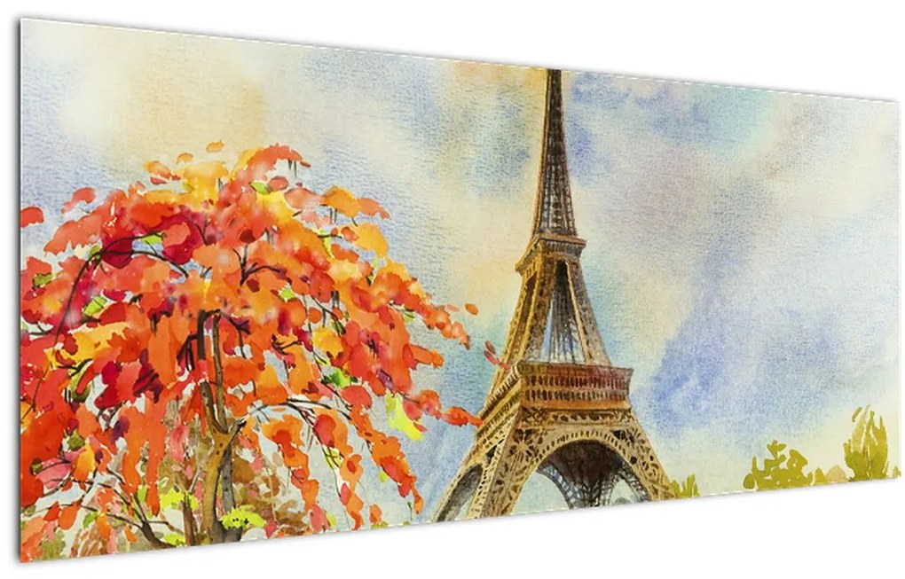 Festett kép az Eiffel-torony (120x50 cm)