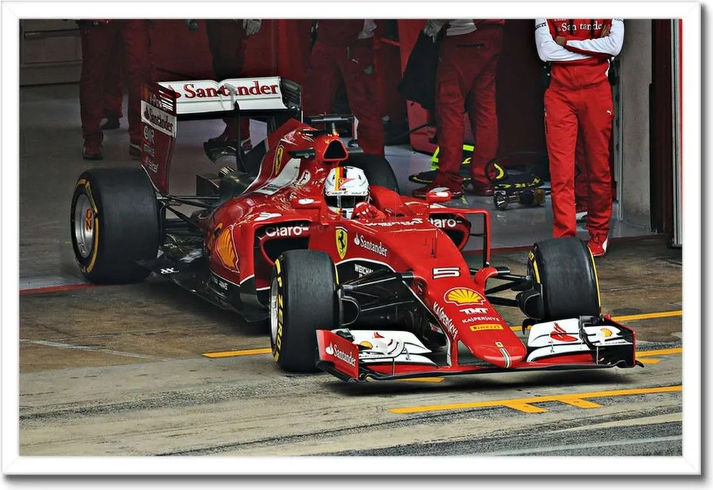Poszterek keretben 60x40 Sebastian Vettel F1 Bolid