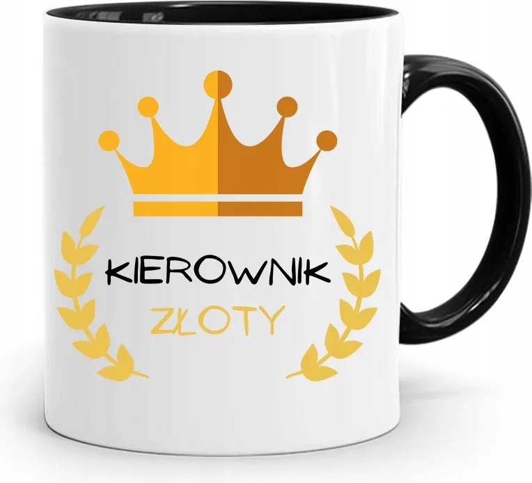 Fekete Bögre Vezetőnek Arany Nyomtatott Menedzser fényképpel