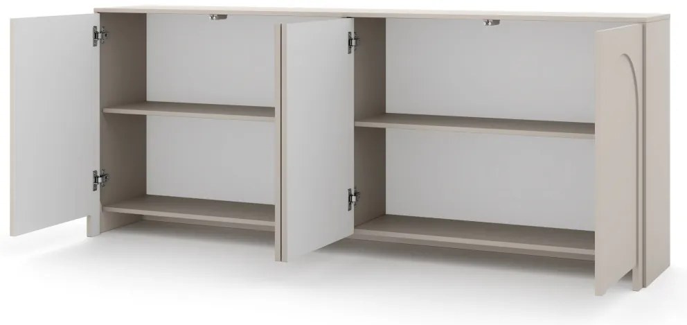 Elegáns 4 ajtós komód kasmír színben. Arco