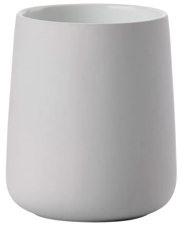 Világosszürke porcelán fogkefetartó pohár Nova – Zone