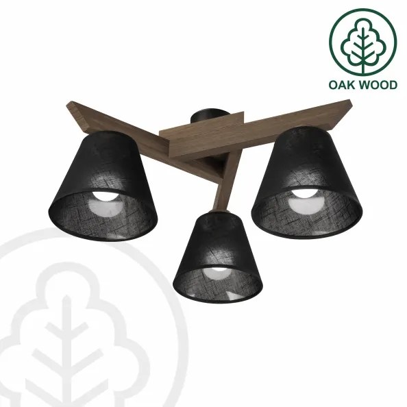 Brilagi - LED mennyezeti lámpa ANTHONY 3xE14/40W/230V dió/fekete