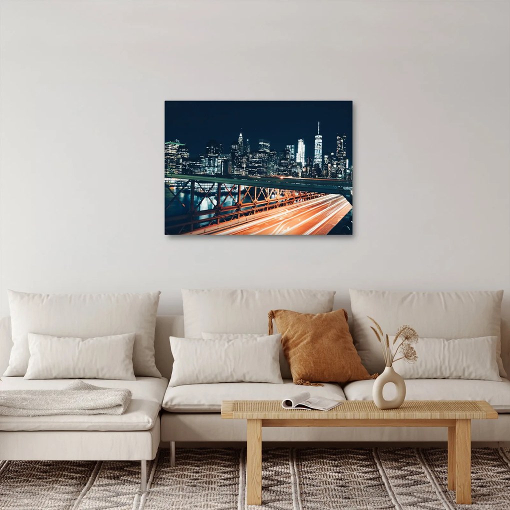 Egy éjszakai város képe (70x50 cm)