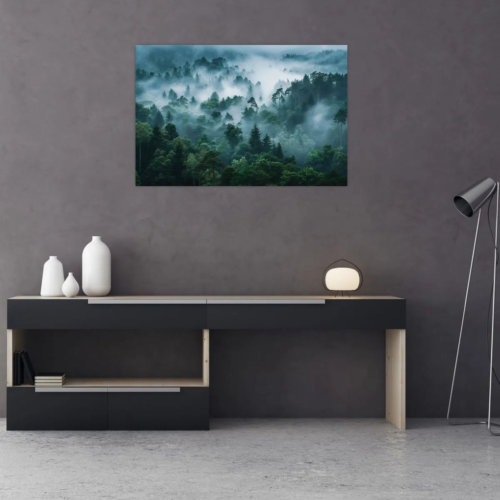 Kép - Erdő ködben (90x60 cm)