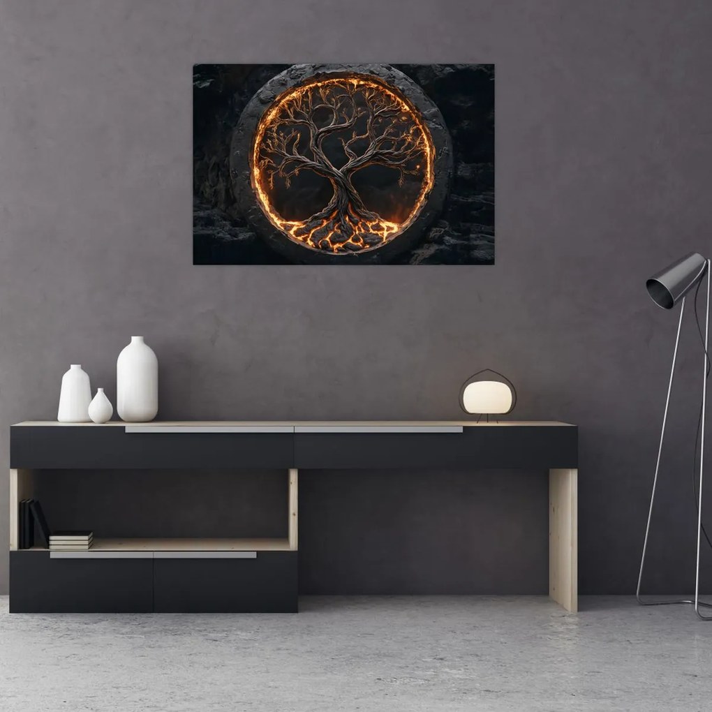 Kép – Életfa lávában I. (90x60 cm)